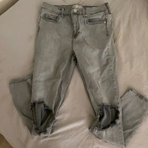 Free people grey skinny jeans